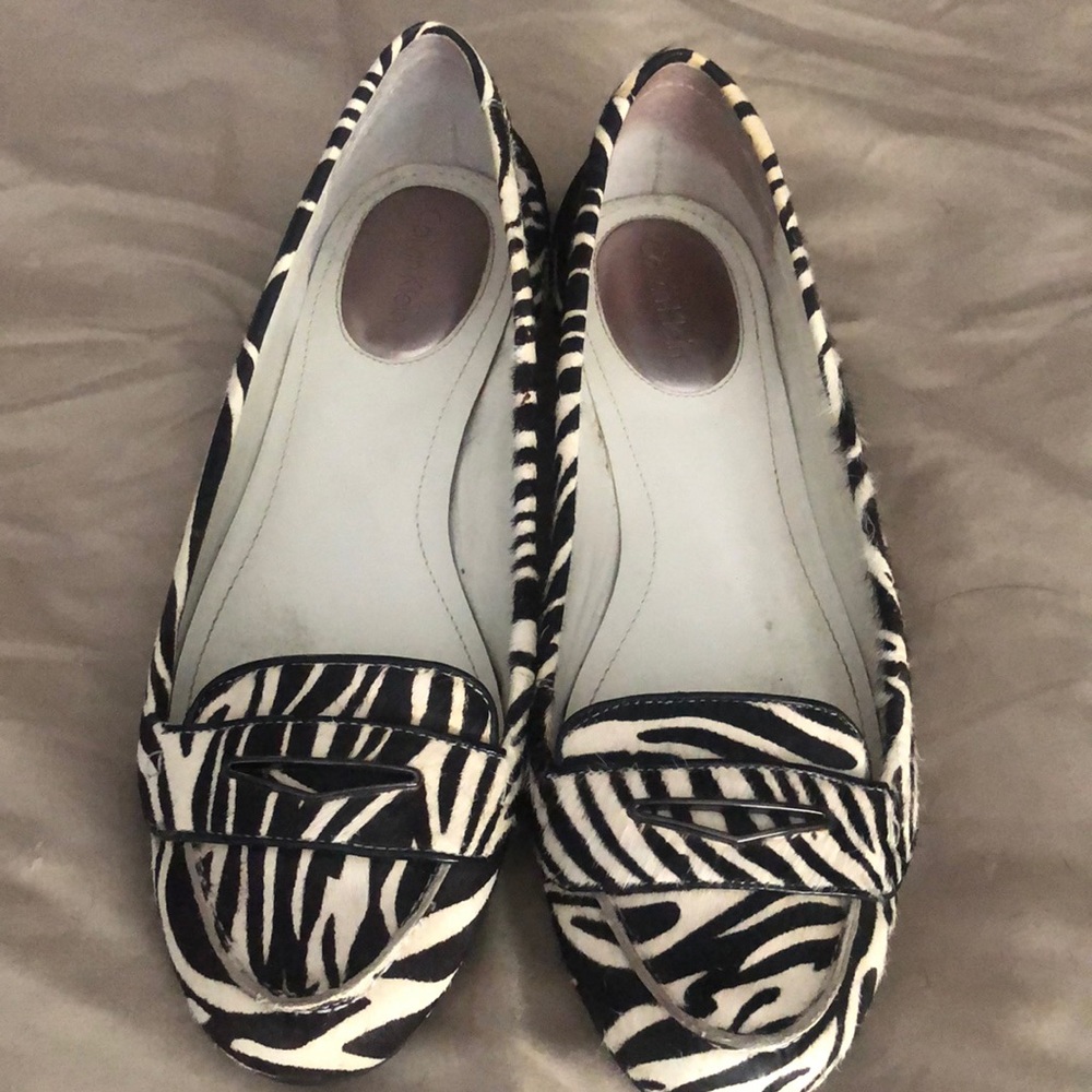 Calvin Klein Zebra “hair” penny loafer, sz 8.5